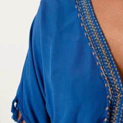 V-hals Lurex Jurk Maris Kobalt -Mooie Stijl Verkoop V HALS LUREX JURK MARIS KOBALT 7 586x900 1