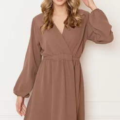 V-hals Jurk Kate Taupe
