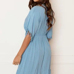 V-hals Lurex Jurk Maris Jeansblauw 11 V-hals Lurex Jurk Maris Jeansblauw -Mooie Stijl Verkoop V hals Lurex Jurk Maris Jeansblauw 5 586x900 1