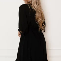 V-hals Lurex Jurk Maris Zwart 10 V-hals Lurex Jurk Maris Zwart -Mooie Stijl Verkoop V hals Lurex Jurk Maris Zwart 1 586x900 1