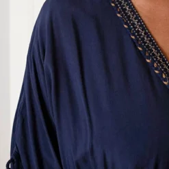 V-hals Lurex Jurk Maxi Maris Marine 12 V-hals Lurex Jurk Maxi Maris Marine -Mooie Stijl Verkoop V hals Lurex Jurk Maxi Marine 1 586x900 1