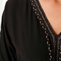 V-hals Lurex Jurk Maxi Maris Zwart 12 V-hals Lurex Jurk Maxi Maris Zwart -Mooie Stijl Verkoop V hals Lurex Jurk Maxi Maris Zwart 2 586x900 1