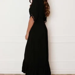 V-hals Lurex Jurk Maxi Maris Zwart 10 V-hals Lurex Jurk Maxi Maris Zwart -Mooie Stijl Verkoop V hals Lurex Jurk Maxi Maris Zwart 5 586x900 1