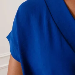 V-hals Midi Jurk Lilly Kobalt -Mooie Stijl Verkoop V hals Midi Jurk Lilly Kobalt 1 586x900 2