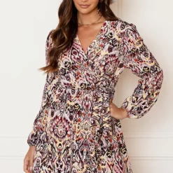 V-hals Paisley Jurk Britte -Mooie Stijl Verkoop V hals Paisley Jurk Britte 6 586x900 1