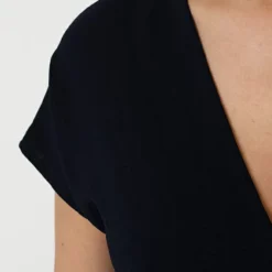 V-hals Strik Jurk Fea Marine -Mooie Stijl Verkoop V hals strik Jurk Fea Marine close 586x900 1