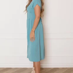 V-hals Strik Jurk Fea Mint 13 V-hals Strik Jurk Fea Mint -Mooie Stijl Verkoop V hals strik Jurk Fea Mint 2 586x900 1