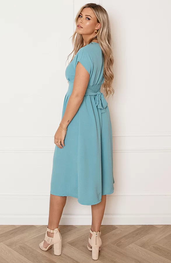 V-hals Strik Jurk Fea Mint 5 V-hals Strik Jurk Fea Mint - Afbeelding 5