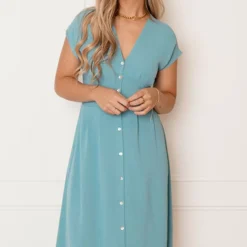 V-hals Strik Jurk Fea Mint 15 V-hals Strik Jurk Fea Mint -Mooie Stijl Verkoop V hals strik Jurk Fea Mint 4 586x900 1