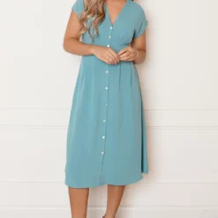 Deal V-hals Strik Jurk Fea -Mooie Stijl Verkoop V hals strik Jurk Fea Mint 5 586x900 1