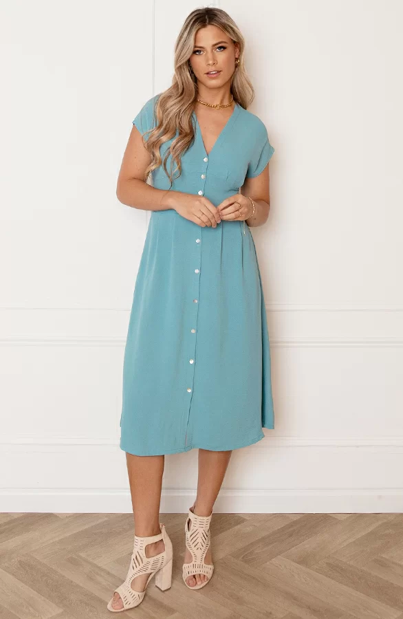 V-hals Strik Jurk Fea Mint 1 V-hals Strik Jurk Fea Mint