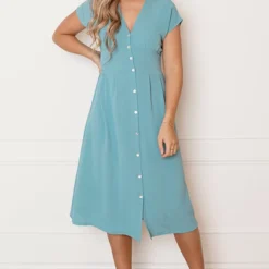 V-hals Strik Jurk Fea Mint 18 V-hals Strik Jurk Fea Mint -Mooie Stijl Verkoop V hals strik Jurk Fea Mint 6 586x900 2