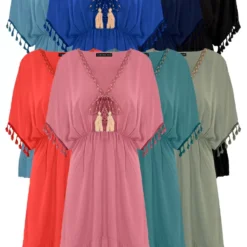 Deal V-hals Lurex Jurk Maris